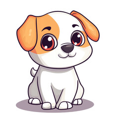 Fototapeta premium Cute Cartoon Dog