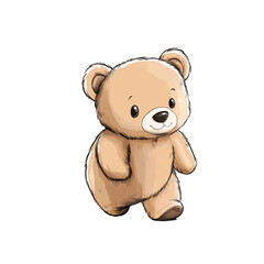 Fototapeta premium Cute Walking Bear