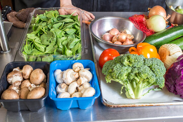 Vegetable mise en place