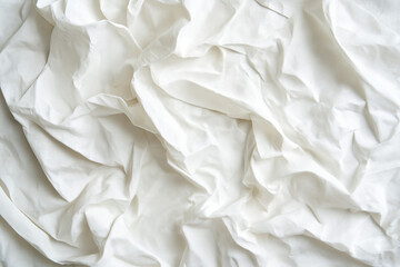 Blank white crumpled and creased paper poster texture  