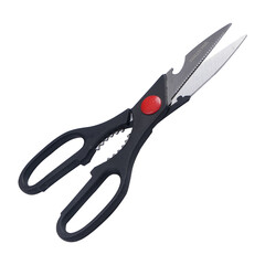 Modern black Scissors  isolated on a transparent background
