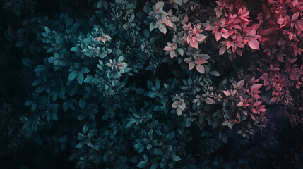 Naklejka premium Background with delicate flowers and twinkling stars