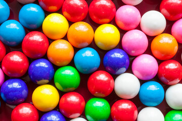 Close up of chocolate colorful candies