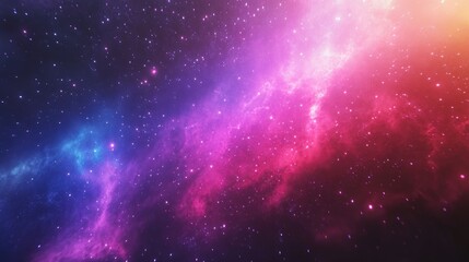 Obraz premium 3D Rendering of Colorful Nebula in Deep Space, Galaxy with Stars and Cosmic Dust Illuminated, Pink, Purple, and Blue Light
