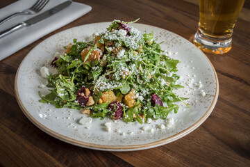 Arugula and roasted beet salad