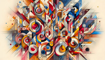 Obraz premium 2D Abstract image of pink and blue fluid, flowing, and relaxing visuals 