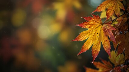 autumn leaves in the forest