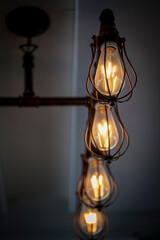 Warm industrial lighting fixtures