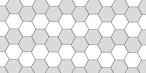 Abstract white background with hexagon and hexagonal background. Luxury white pattern with hexagons. abstract 3d hexagonal background with shadow. 3D futuristic abstract honeycomb mosaic background.