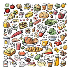 A Colorful Collection of Food Items