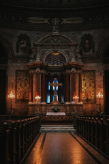 Inside Frederiks Church Copenhagen Denmark