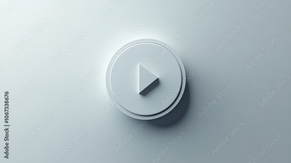 Wall mural power play button start classy elegant stylish intro introduction beige pastel
