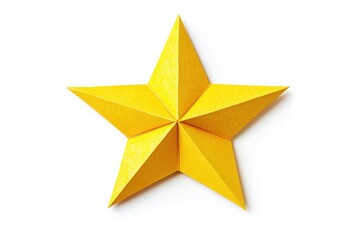 Fototapeta premium Golden Star: A vibrant, five-pointed golden star, radiating a sense of hope and aspiration, perfect for festive occasions or representing achievement. 