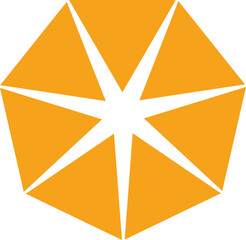 Hexagonal figure made of triangles