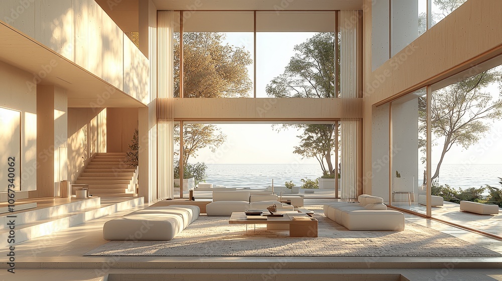 Poster discover how modern architecture transforms living spaces with natural light and scenic views