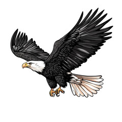 Obraz premium Majestic Bald Eagle in Flight