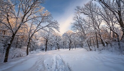 Fototapeta premium Explore the challenges of navigating snowy trails. 
