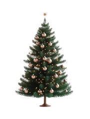 Fototapeta premium Christmas tree as element on transparent background