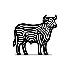 Obraz premium cow beef logo vintage icon design vector
