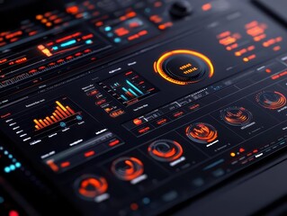 Digital stock report, organized inventory, detailed control dashboard, 3D illustration