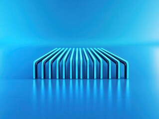 Obraz premium Barcode scanning, efficient inventory control process, 3D illustration