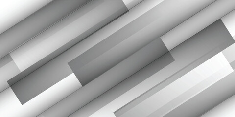 Obraz premium Grey white abstract background paper shine and layer element vector for presentation design. Suit for business, corporate, institution, party, festive, seminar, and talks. modern