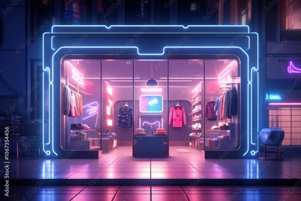 Poster lighting neon architecture illuminated.