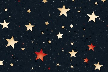 Naklejka premium Vintage retro seamless pattern backgrounds night star.