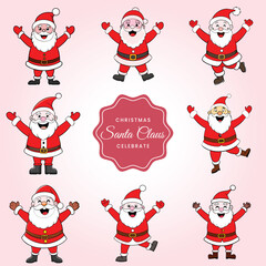 Happy santa claus smiling vector