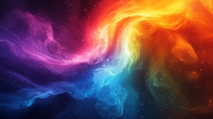 Vibrant rainbow swirls reflecting the autism spectrum, a dynamic and colorful celebration of neurodiversity and individuality.