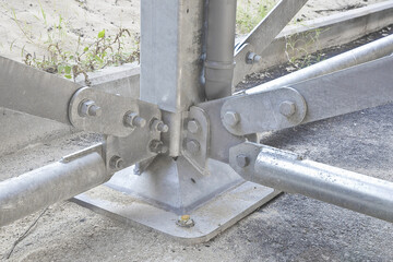 Detail of a new customizes prefabricated metal carpentry with ga
