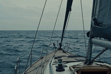Sailing into the Horizon: A View from the Deck of a Yacht