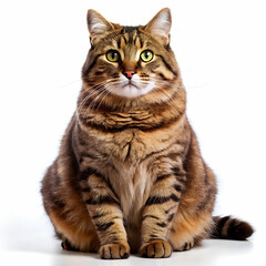 Fototapeta premium big cat in white background