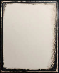 Blank Film Negative with White Screen in Black Frame, Vintage Look, Retro Photography Background, Analog Film Aesthetic