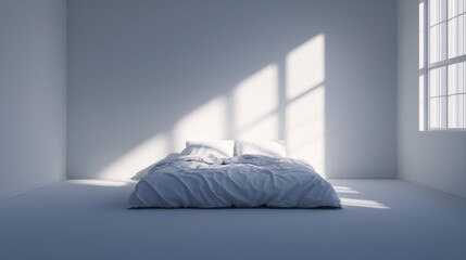 Minimalist Bedroom with Bed and Natural Light