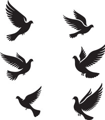 Bird set vector image.