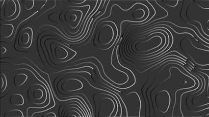 Topography vector background, banner. Imitation of a geographical map, contour lines. Modern design with topographic wavy pattern design.paper texture Imitation of a geographical map shades