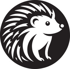 Cute aquarelle hedgehog set little animal curled vector image