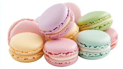 Obraz premium colorful macaroons isolated on white