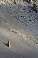 Casse deserte is a famous desolated landscape of Izoard mountain pass in french alps