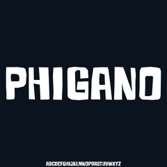 bold and futuristic display font alphabet vector