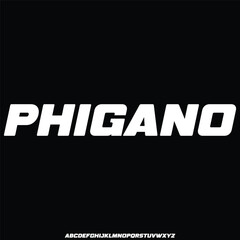 bold and futuristic display font alphabet vector