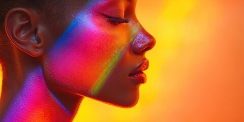 Humanoid AI Analyzing Patterns: AI scrutinizing colorful graphs and data points through a holographic display.