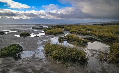 View across the Loughor Estuary from Machynys to Gower