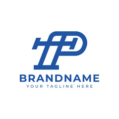 Letters TP or PT Monogram Logo, suitable for any business with TP or PT initials
