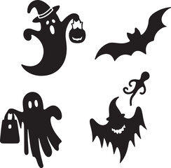 Halloween pumpkin set vector image