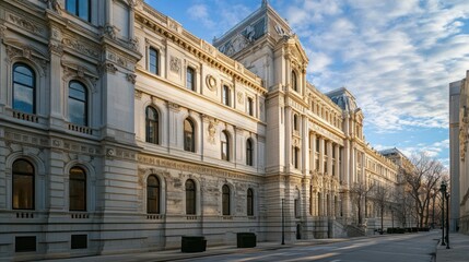Fototapeta premium A historic government building with grand architecture, 