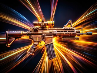 Military Caltrops Long Exposure - Weapon Doodle Sketch