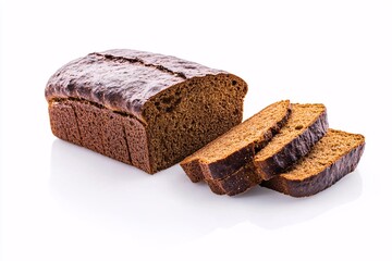 Freshly Baked Rye Bread Loaf with Slices - Rustic Bakery Style