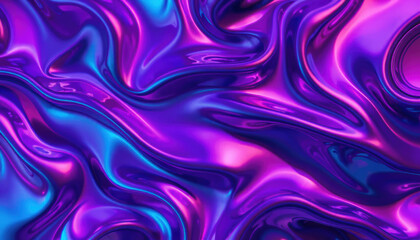 Obraz premium vibrant, flowing texture of purple and blue hues creates mesmerizing visual effect, perfect for backgrounds or abstract designs